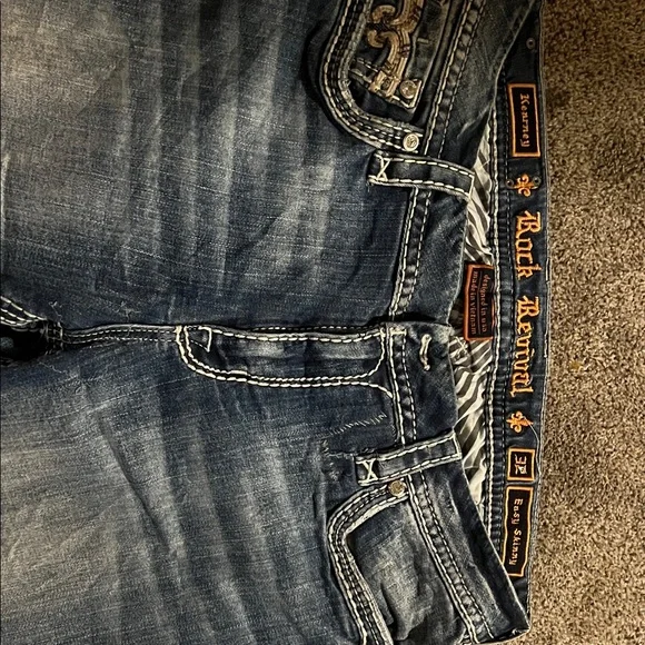 Rock Revival Distressed Blue Skinny Jeans - Picture 3 of 3